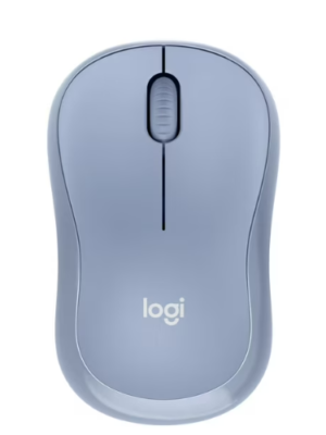 Logitech Silent Wireless Mouse USB Optical 18-Month Battery Ambidextrous Blue Gray