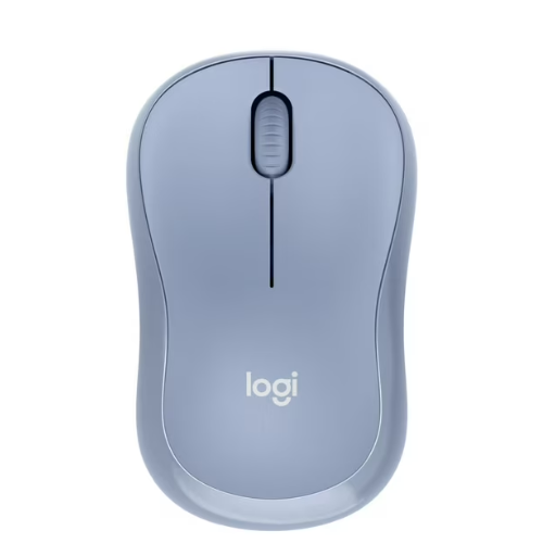 Logitech Silent Wireless Mouse USB Optical 18-Month Battery Ambidextrous Blue Gray